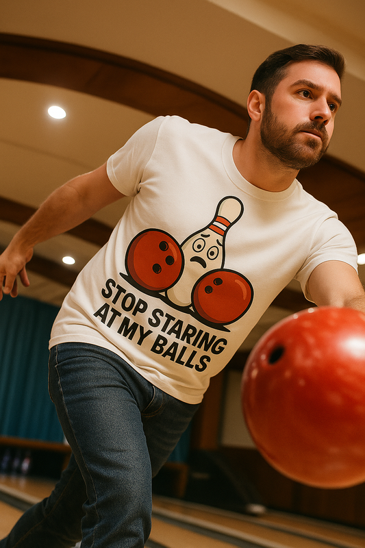 Funny Lebanese streetwear t-shirt with bold quote – Stop staring at my balls