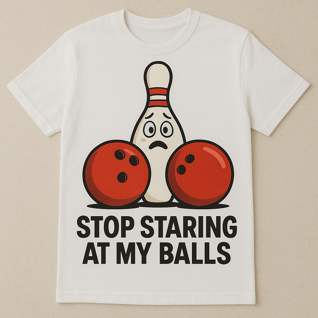 Funny Lebanese streetwear t-shirt with bold quote – Stop staring at my balls