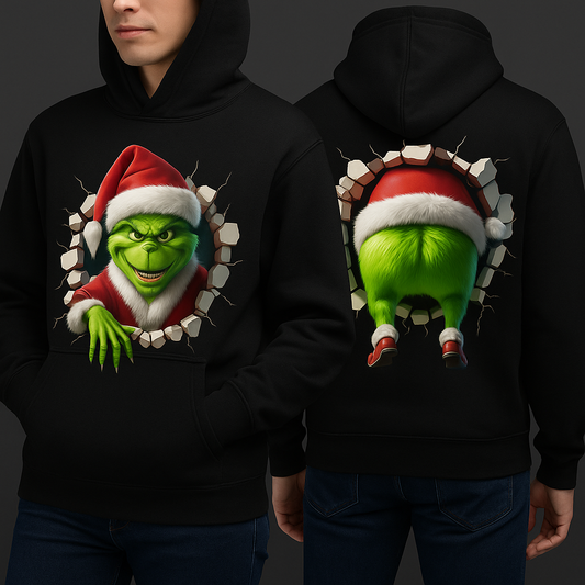 Naughty Grinch Crash Hoodie – Front & Back Print