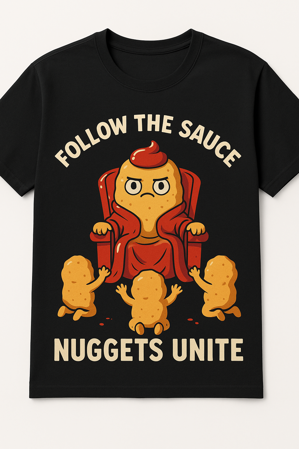 Chicken nugget graphic t-shirt with sauce design – Dare 2 Wear streetwear