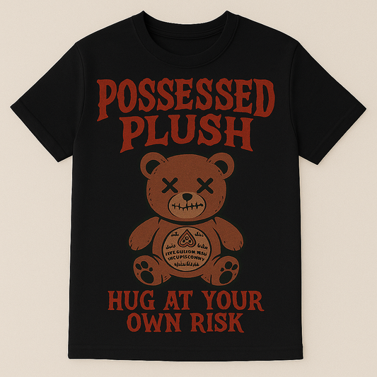 Creepy teddy bear horror t-shirt by Dare 2 Wear – black shirt design